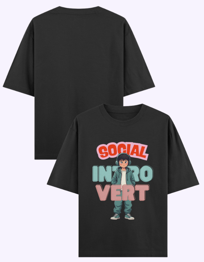 Social Introvert Premium Oversized TShirt