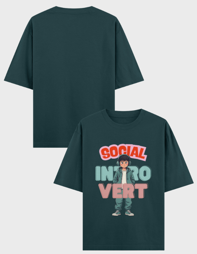 Social Introvert Premium Oversized TShirt